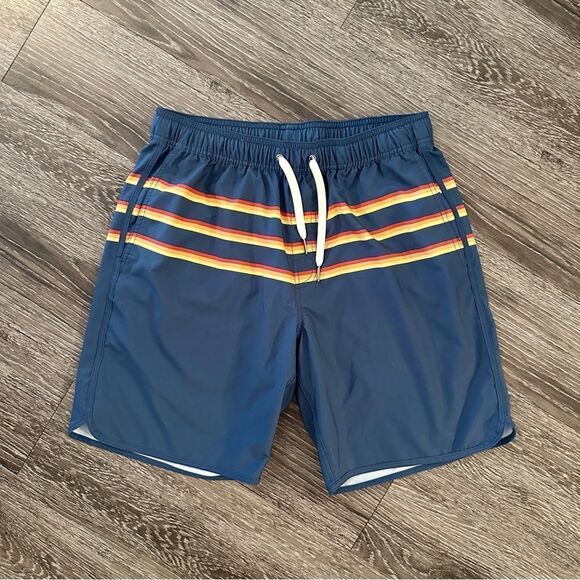 Fair Harbor 8” 3 Stripes Anchor Swim Trunks - Picture 1 of 5